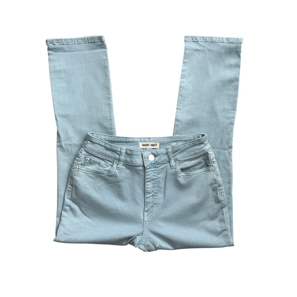 Warp + Weft South Bend Straight Crop Jeans Skydive Blue Size 28